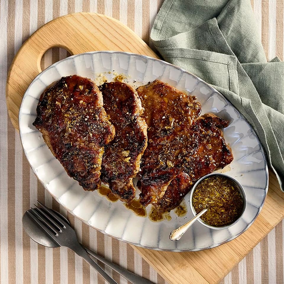 Grillad fläskkarré med citronglaze