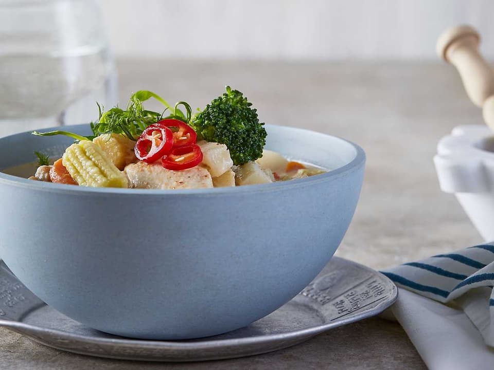 Enkel kyckling i röd curry