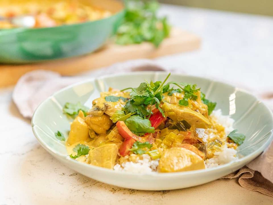Kycklingcurry med ris