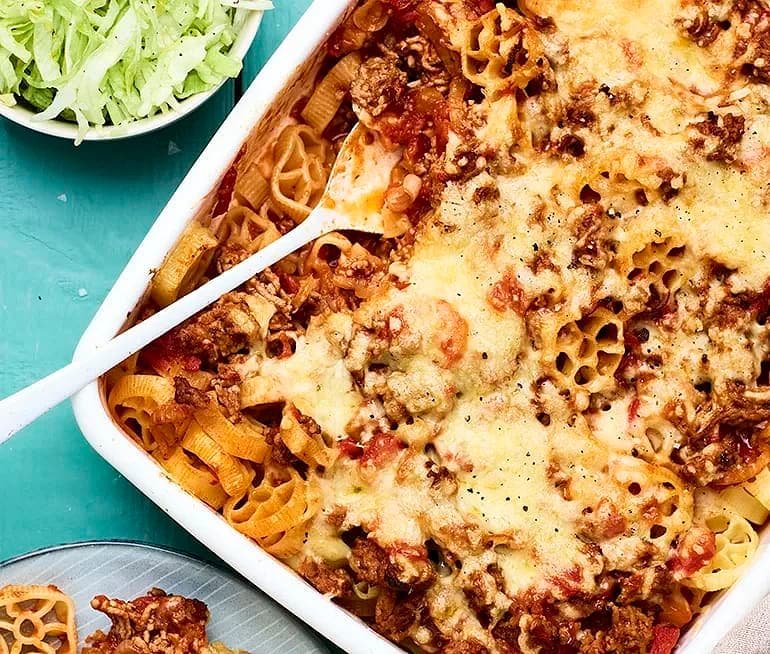 Pastagratäng med köttfärs