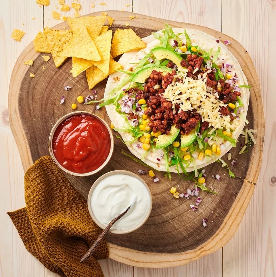 Vego tacos med tortillabröd